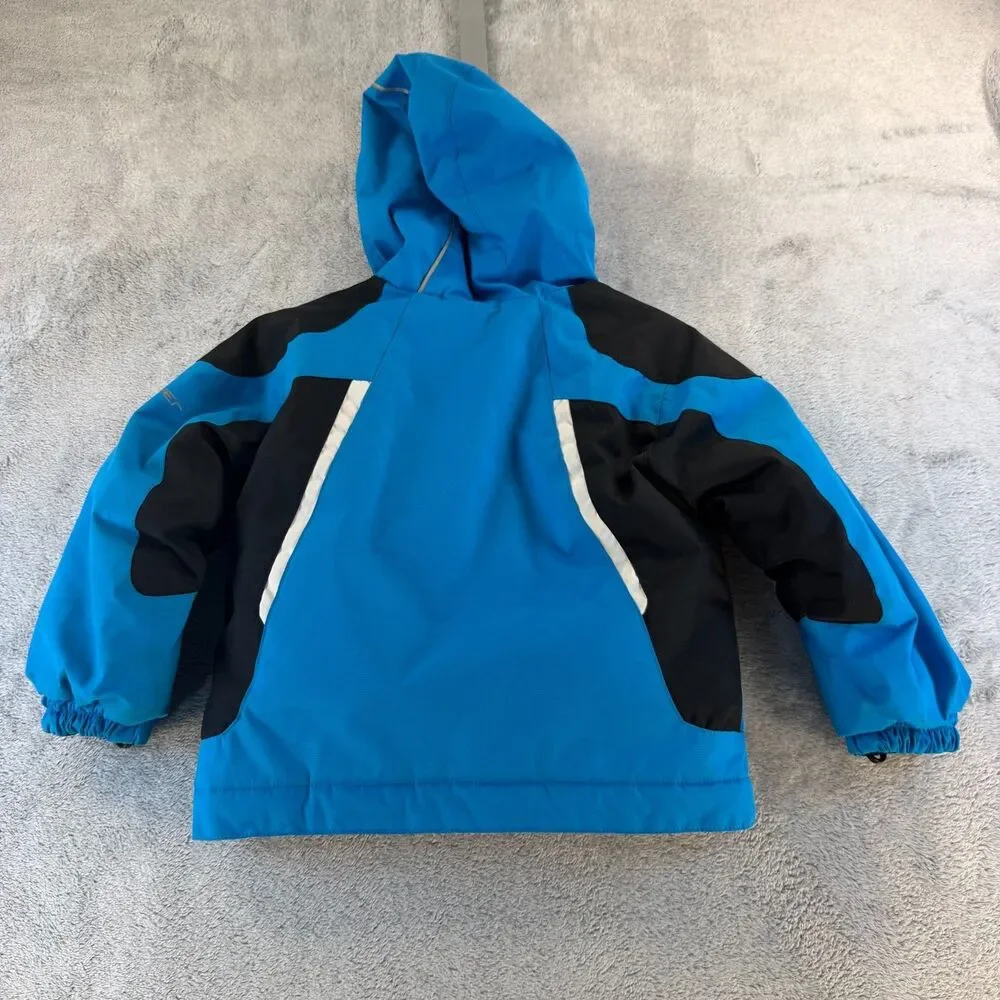 Obermeyer Kids Ski Jacket Size 2 Blue Hooded I-Grow Waterproof Winter Coat